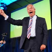 Reform UK leader Nigel Farage during a visit to The Big Club in Newton Aycliffe, County Durham, after Reform made gains against both Labour and the Conservatives across England in local polls. Photo: Owen Humphreys/PA Wire