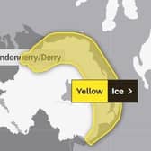 The warning is in place until 12noon on Wednesday.  Met Office image