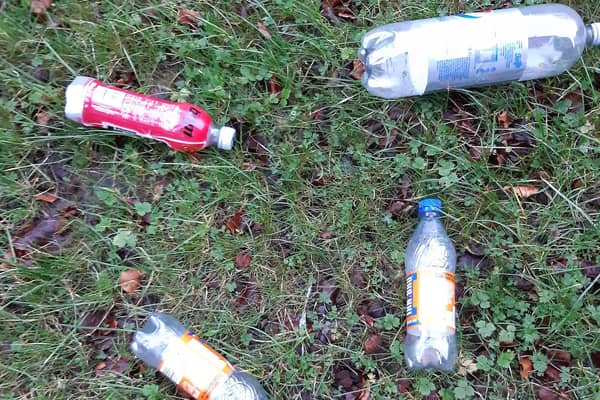 Discarded plastic bottles (stock image).