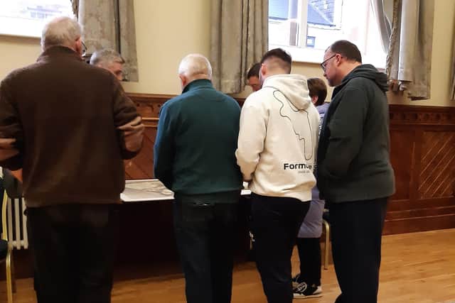 Visitors view proposals for Carnfunnock Country Park. Pic by Local Democracy Reporting Service.