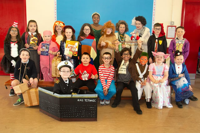 Ballyoran Primary School pupils dressed as their favorite book characters for World Book Day on Thursday. PT10-250.