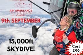 Could you do a skydive over Garvagh in aid of the Air Ambulance? Credit Air Ambulance NI