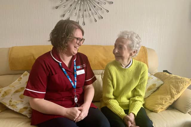 South Eastern Trust Respiratory Team Lead Nurse Holly Crooks and Mona Strain. Pic credit: SEHSCT