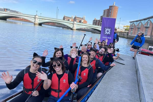 Ulster Bank colleagues who participated in the Dragon Boat Race in Belfast last weekend. The annual race is one of the biggest fundraiser for the NI Hospice and kickstarts Ulster Bank’s One Week in September campaign, where teams come together to raise money for the charity. CREDIT ULSTER BANK