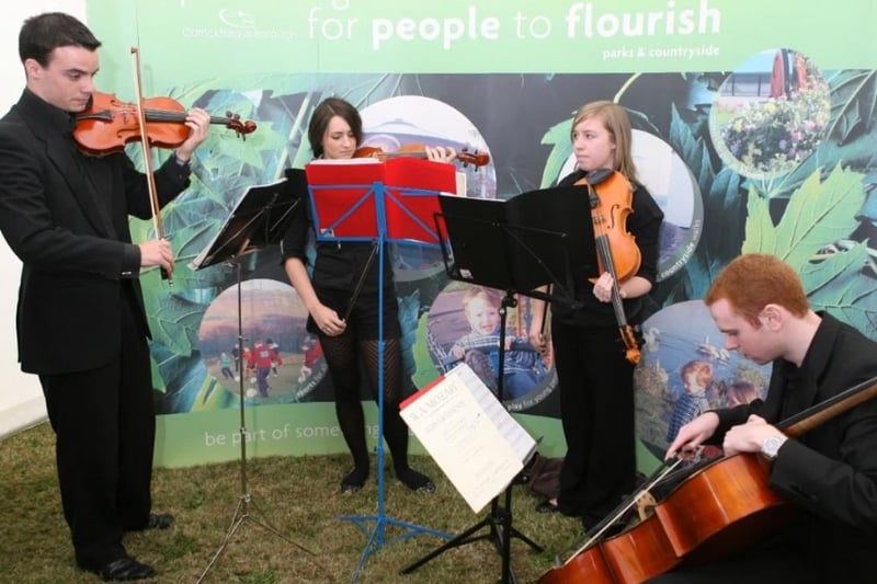Performing during the 2007 launch of Carrick in Bloom were members of Belfast Youth Orchestra. Ct21-070tc