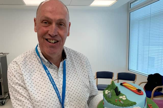 Ray Elder marks his retirement from the South Eastern Health Trust. Pic credit: SEHSCT
