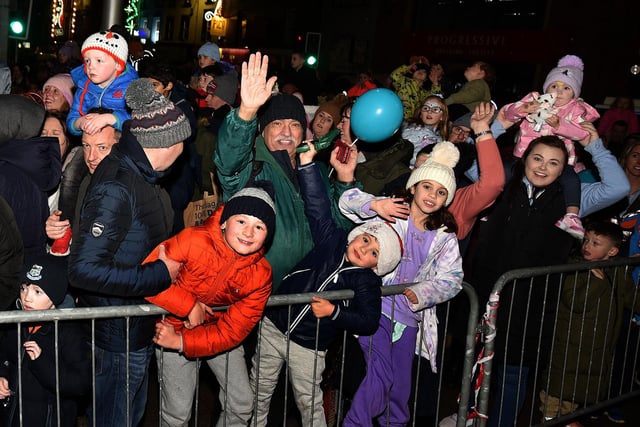 Enjoying the Portadown Christmas lights switch on. PT48-221.