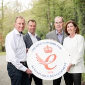 David Henry, Ian Henry, Jim Henry, and Julie McKeown of Henry Brothers celebrate success in The King’s Awards for Enterprise. Picture: Henry Brothers