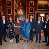 Participants at Hillsborough Castle’s Good Friday Anniversary panel session event for secondary schools are pictured (L-R): David Kerr, Maria Magill from Hillsborough Castle, Suzanne Breen, Laura McCorry (Head of Hillsborough Castle), Monica McWilliams, Mark Durkan, Tim O’Connor and Alistair Campbell.