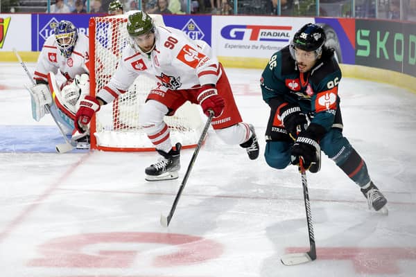 Elijiah Barriga didn't get an opportunity to sign in his first season with the Belfast Giants. He is back to deal with ‘unfinished business’ after injury. Photo by William Cherry/Presseye