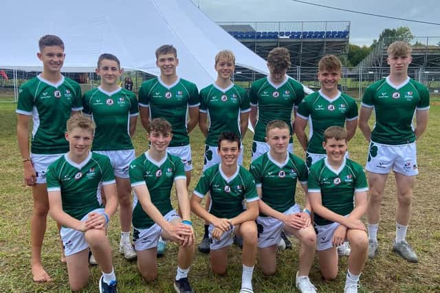 Pupils from Ballyclare High represented the IRFU in France. (Pic: Contributed).
