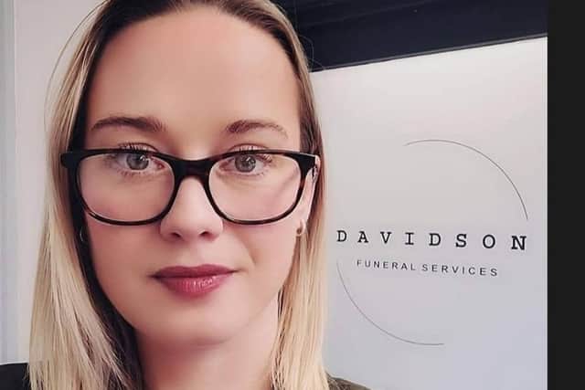 Lisa Davidson of Davidson Funeral Services in Portadown, Co Armagh.