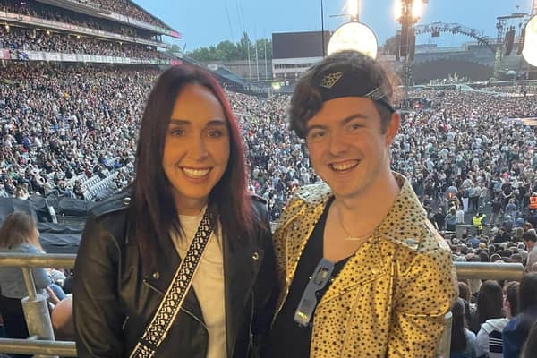 Best friends from Portrush Crystel Lynn and Adam Campbell pictured before the Coldplay gig in Croke Park where front man Chris Martin serenaded Adam. Credit Adam Campbell