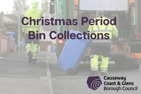 Council has issued advice about Christmas bin collections. Credit Causeway Coast and Glens Council