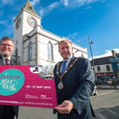 Ald Stephen Ross with the Chief Executive of the Ulster-Scots Agency, Ian Crozier, at the launch of this year's May Fair.