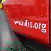 The public are urged to stay away while firefighters tackle the blaze. Image: NIFRS