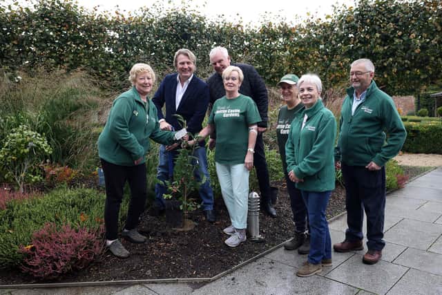 David Domoney talks horticulture with Friends of Antrim Castle Gardens during a visit to celebrate the 60th anniversary of Coleman’s Garden Centre, Templepatrick. (Pic: Pacemaker).