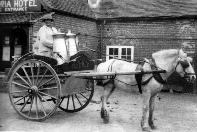 A Solent Dairy milkcart in Manor Way, Lee-on-the-Solent