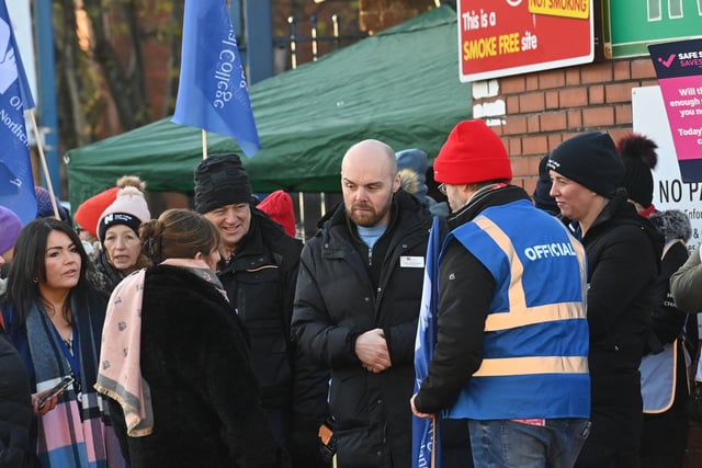 On the picket line at the RVH on Thursday in a 12-hour strike, which is the largest action of its kind in NHS history.