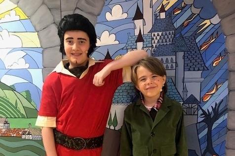 Gaston and Lefou.