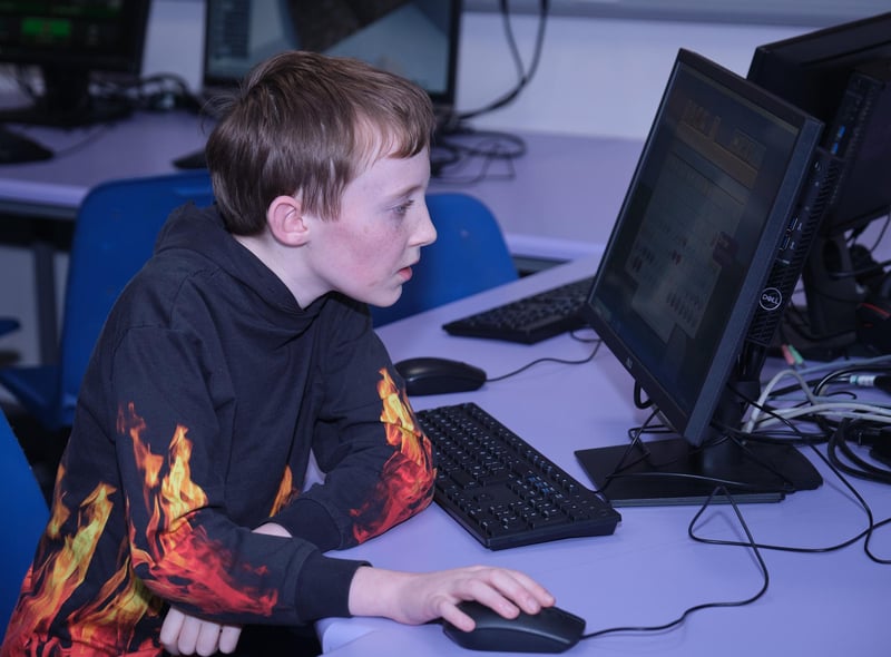 Deep in concentration during the Sperrin Integrated College Open Event.