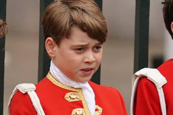 Prince George ahead of the coronation ceremony of King Charles III and Queen Camilla at Westminster Abbey.