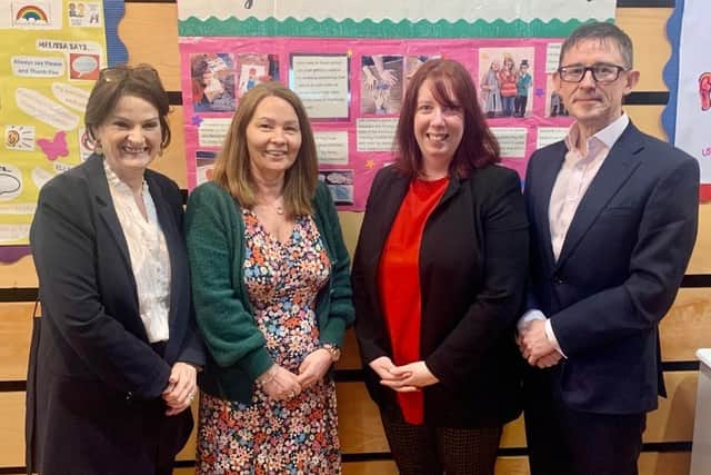 Lyn Preece (Director of Children’s Services, South Eastern HSC Trust), Nuala Hanna, Jade Irwin and Peter Toogood