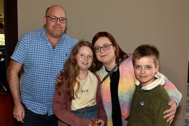 Mum Kala Guiney was taken out for dinner at the Seagoe Hotel to celebrate Mother's Day by dad Philip and children Christine (10) and Matthew (8). PT12-249.