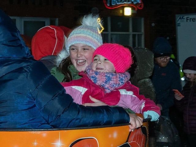 Having a spin on the funfair.