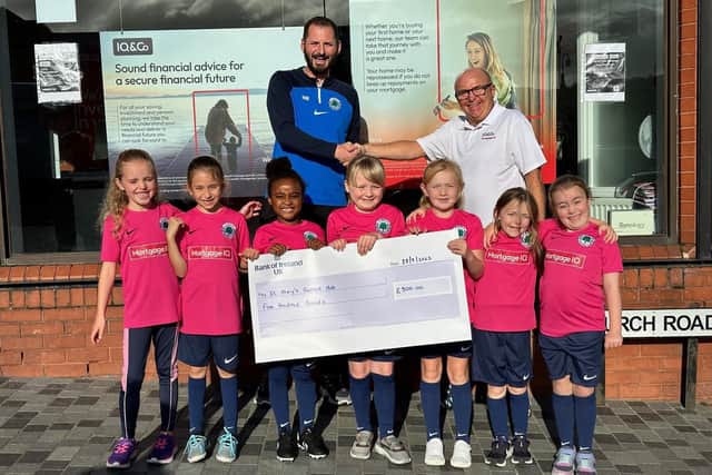 Mortgage IQ branches in Glengormley and Jordanstown are backing the St Mary's FC 2016 girls' team. (Pic: Contributed).