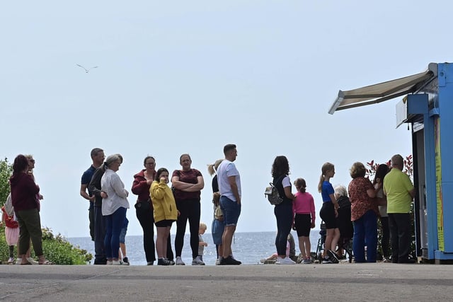 Ice-cream and cool drinks were in big demand at the Lough Shore in Antrim.