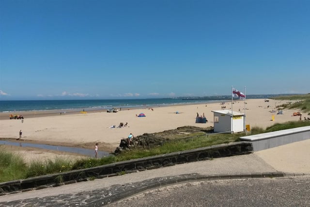 Castlerock Beach offers stunning scenery, overlooking Mussenden Temple as well as gorgeous sunrises and sunsets.
Marketed towards experienced surfers, the heavy waves break off the pier and can be challenging for some, but the beach remains pretty quiet as a result.