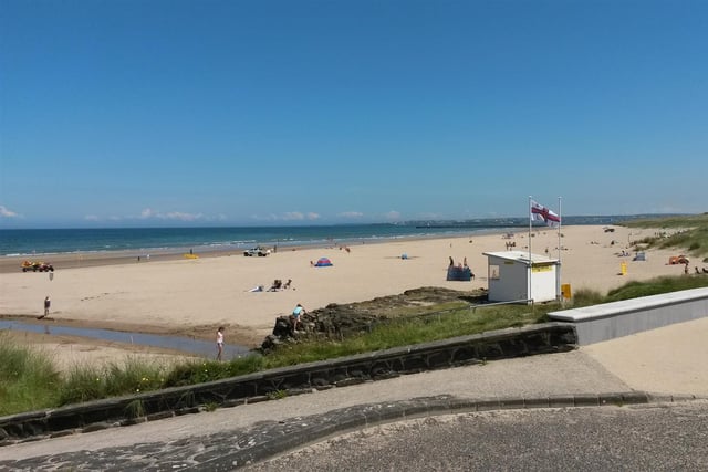 Castlerock Beach offers stunning scenery, overlooking Mussenden Temple as well as gorgeous sunrises and sunsets.
Marketed towards experienced surfers, the heavy waves break off the pier and can be challenging for some, but the beach remains pretty quiet as a result.
