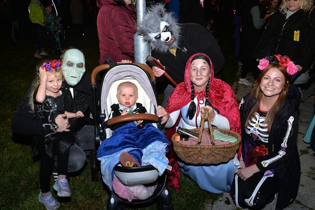 The O'Hara family got into the spirit of the occasion at the  ABC Council fireworks display at Craigavon Lakes on Thursday evening. PT44-220.