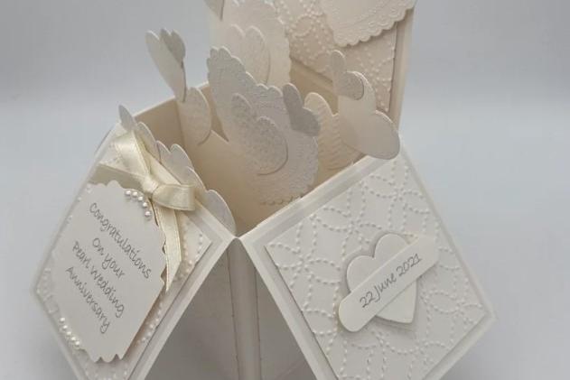 Little Things By Gillian specialises in 3D Pop Up Box Cards, crafting them all by hand in their home studio in Newtownards.
For an extra special touch to your Valentine’s Card this year, you can personalise this paper extravaganza with your own words on the front.
For more information, go to etsy.com/LittlethingsbyG