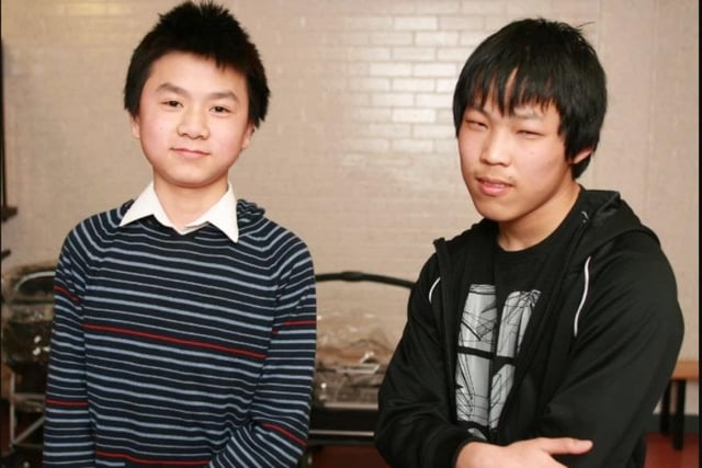 Taking part in the 2010 talent show at Downshire School were Mickey Zhony and Bochao Chen.