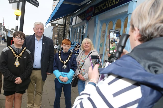 The Mayor and Deputy Mayor with friends at the Bushmills Salmon and Whiskey Festival