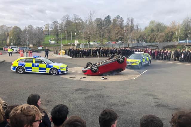 Teenagers from Lisburn were the recipients of a hard-hitting road safety message
