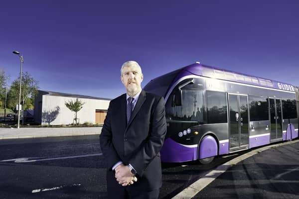 Infrastructure Minister John O'Dowd MLA announched the preferred routes for Phase 2 of Belfast Rapid Transit (BRT2) in October 2022. (Pic: Contributed by DfI).