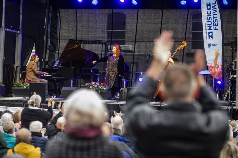 Members of the audience show their appreciation of Mary Coughlan's performance.