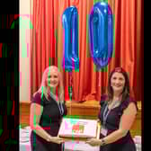 Larne Debt Help Centre has celebrated a decade of helping hundreds of local people and their families to sort out their finances.  Pictured are Wendy Davison (CAP Centre Manager Larne) and Sharon Farquhar (Debt Coach Larne).  Photo: Larne Debt Help Centre