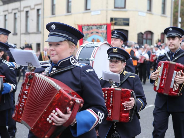 Enjoying taking part in the Larne parade.