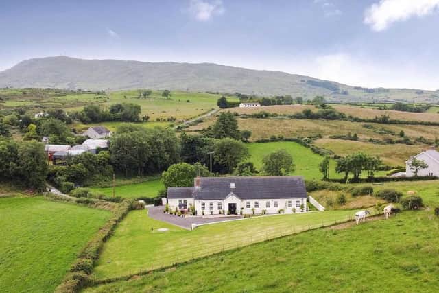 This detached country property is on the market now