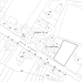 A map showing the location of the proposed development.