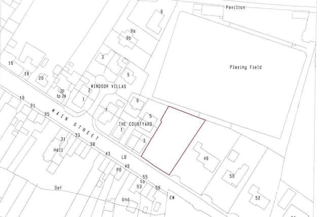 A map showing the location of the proposed development.