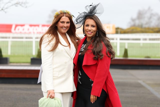 Kelly Neeson and Dionne Dooher enjoying their day at the races.