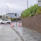 The Shore Road in Newtownabbey has been closed in both directions between Mill Road and Longwood Road due to the threat of a retaining wall collapsing.
Picture: Colm Lenaghan / Pacemaker