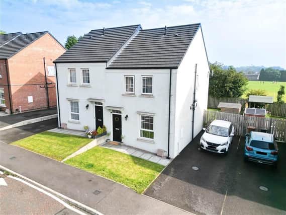 The semi-detached home is located in the popular residential development of Fairview Farm, Ballyclare.  Photo: Hunter Campbell Estate Agents
