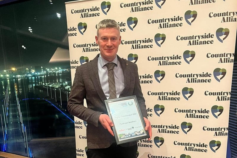 Tony at Muldrew's Butchers in Markethill received a highly commended award in the butcher category. Posting on social media after the ceremony, Tony said: "Sincere thanks to all who voted."