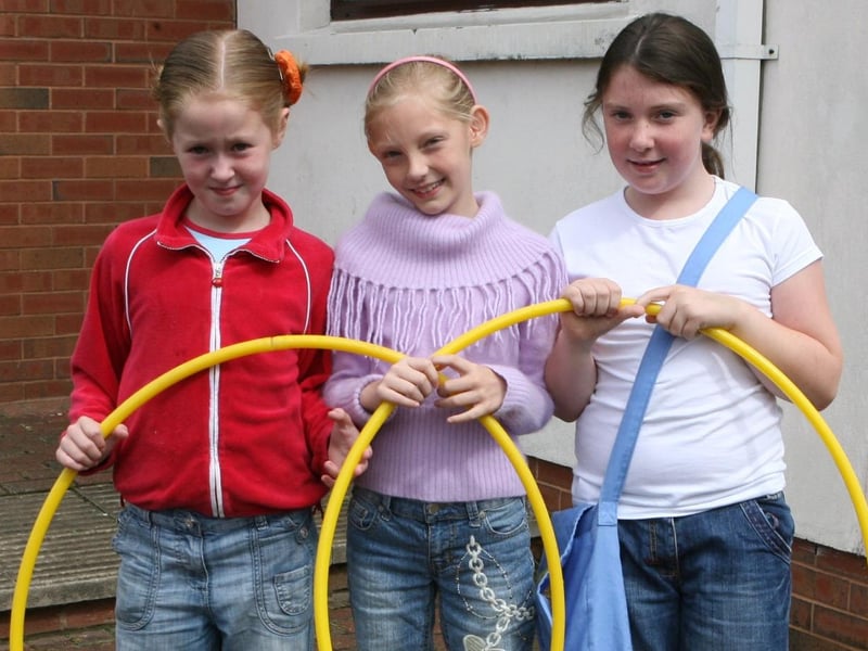 Attending Knockagh Youth Centre's summer scheme were Megan Norton, Amy Sloan and Morgan Patton. Ct28-057tc